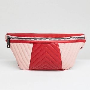 NEW Asos funny pack belt bag red